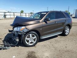 Mercedes-Benz ml 550 4matic salvage cars for sale: 2012 Mercedes-Benz ML 550 4matic