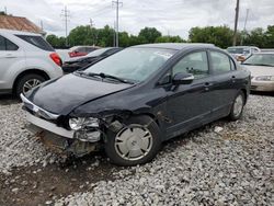 Salvage cars for sale from Copart Columbus, OH: 2009 Honda Civic Hybrid