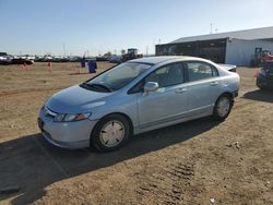 Salvage cars for sale at Brighton, CO auction: 2007 Honda Civic Hybrid