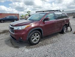 Toyota Highlander Vehiculos salvage en venta: 2015 Toyota Highlander XLE