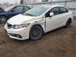 Salvage cars for sale from Copart Bowmanville, ON: 2013 Honda Civic Touring