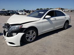 Salvage cars for sale at Grand Prairie, TX auction: 2017 Mercedes-Benz S 550