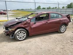 Salvage cars for sale from Copart Houston, TX: 2012 Honda Civic EX