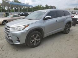 Salvage cars for sale at Spartanburg, SC auction: 2017 Toyota Highlander LE