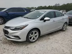 Flood-damaged cars for sale at auction: 2018 Chevrolet Cruze Premier