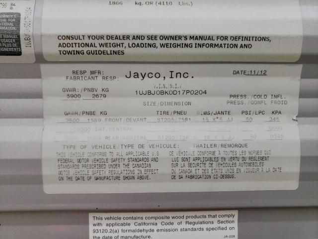 2013 Jayco JAY Flight