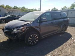 Salvage cars for sale at York Haven, PA auction: 2018 Toyota Sienna LE