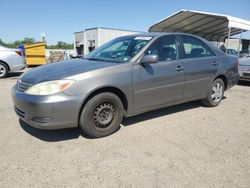 Salvage cars for sale at Fresno, CA auction: 2004 Toyota Camry LE