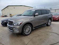 Salvage cars for sale from Copart Haslet, TX: 2015 Infiniti QX80