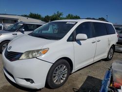 Salvage cars for sale at Sacramento, CA auction: 2012 Toyota Sienna XLE