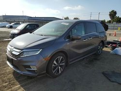 Salvage cars for sale at San Diego, CA auction: 2018 Honda Odyssey Elite