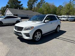 Salvage cars for sale at North Billerica, MA auction: 2015 Mercedes-Benz ML 400 4matic