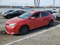 Salvage cars for sale at Van Nuys, CA auction: 2016 Toyota Corolla L