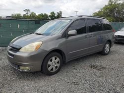 Salvage cars for sale at Riverview, FL auction: 2004 Toyota Sienna XLE