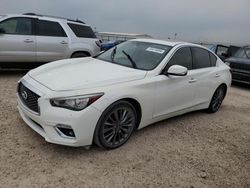 Salvage cars for sale at Houston, TX auction: 2018 Infiniti Q50 Luxe
