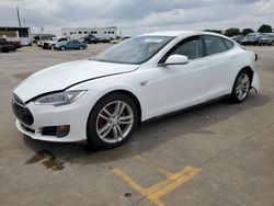 Salvage cars for sale at Grand Prairie, TX auction: 2016 Tesla Model S