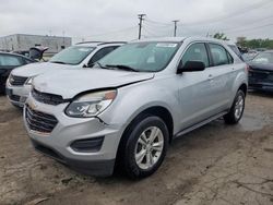 Salvage cars for sale at Chicago Heights, IL auction: 2016 Chevrolet Equinox LS