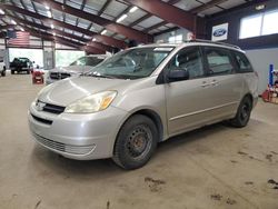 Salvage cars for sale at East Granby, CT auction: 2005 Toyota Sienna CE