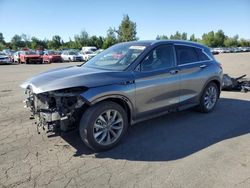 Salvage cars for sale from Copart Woodburn, OR: 2021 Infiniti QX50 Luxe