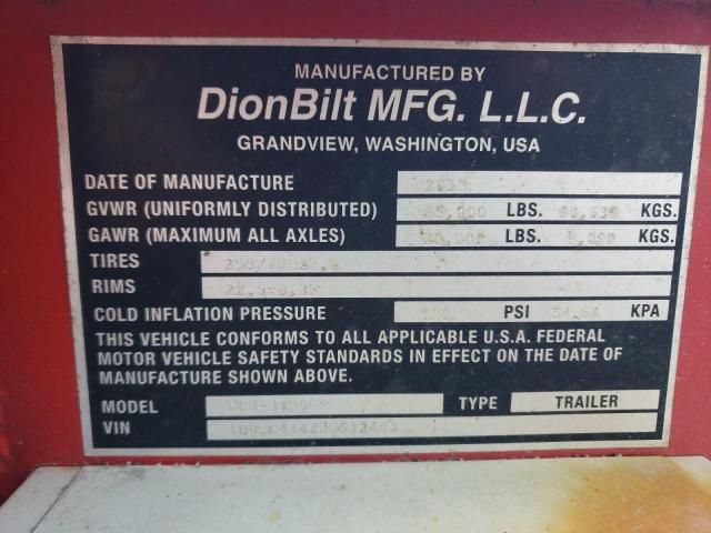 2013 Dion Trailer