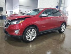 Salvage cars for sale from Copart Ham Lake, MN: 2018 Chevrolet Equinox Premier