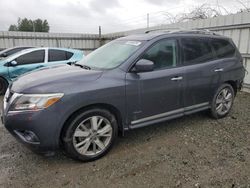 Salvage cars for sale from Copart Arlington, WA: 2014 Nissan Pathfinder SV Hybrid
