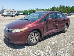 Salvage cars for sale from Copart Memphis, TN: 2012 Honda Civic LX