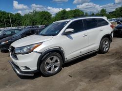 Salvage cars for sale at Marlboro, NY auction: 2015 Toyota Highlander Limited