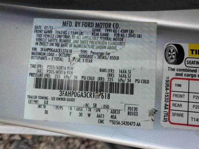 2012 Ford Fusion S