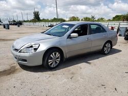 Salvage cars for sale from Copart Miami, FL: 2007 Honda Accord LX
