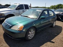 Salvage cars for sale from Copart East Granby, CT: 2002 Honda Civic EX