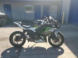 Salvage motorcycles for sale at Ellwood City, PA auction: 2022 Kawasaki EX650 N