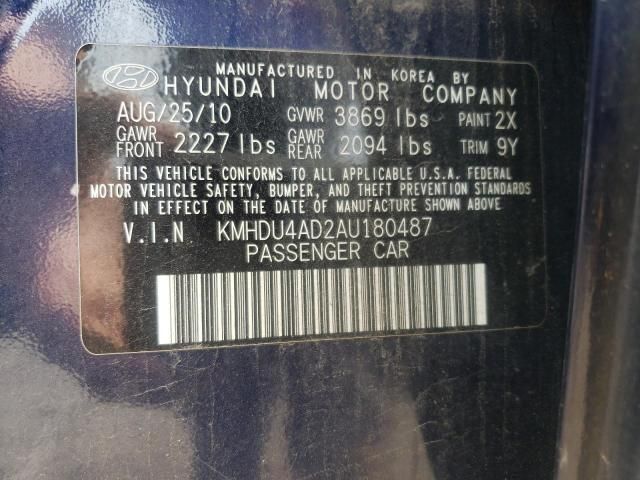 2010 Hyundai Elantra Blue