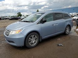 Salvage cars for sale at Woodhaven, MI auction: 2012 Honda Odyssey EXL