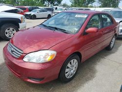 Salvage cars for sale from Copart Bridgeton, MO: 2003 Toyota Corolla CE