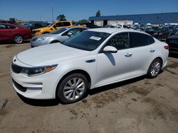 Salvage cars for sale from Copart Woodhaven, MI: 2018 KIA Optima EX