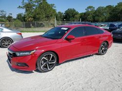 Salvage cars for sale from Copart Fort Pierce, FL: 2020 Honda Accord Sport