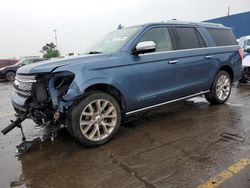 Ford Expedition salvage cars for sale: 2018 Ford Expedition Max Platinum