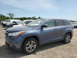 Toyota Highlander salvage cars for sale: 2014 Toyota Highlander XLE