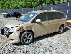 Salvage cars for sale at Waldorf, MD auction: 2011 Toyota Sienna Base