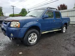 Salvage trucks for sale at New Britain, CT auction: 2002 Nissan Frontier Crew Cab XE