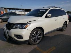 Salvage cars for sale from Copart Grand Prairie, TX: 2017 Nissan Pathfinder S