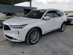 Salvage cars for sale at West Palm Beach, FL auction: 2022 Acura MDX Advance