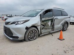 Salvage cars for sale at Houston, TX auction: 2021 Toyota Sienna LE