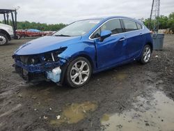 Salvage cars for sale from Copart Windsor, NJ: 2018 Chevrolet Cruze Premier