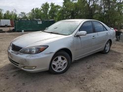 Salvage cars for sale from Copart Baltimore, MD: 2002 Toyota Camry LE