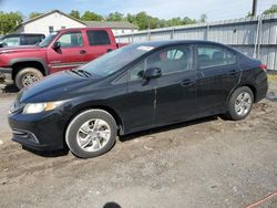 Salvage cars for sale at York Haven, PA auction: 2013 Honda Civic LX
