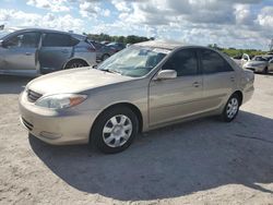 Salvage cars for sale at West Palm Beach, FL auction: 2004 Toyota Camry LE