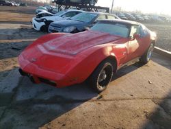 Salvage cars for sale at Woodhaven, MI auction: 1977 Chevrolet Corvette