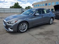 Salvage cars for sale at Littleton, CO auction: 2021 Infiniti Q50 Luxe